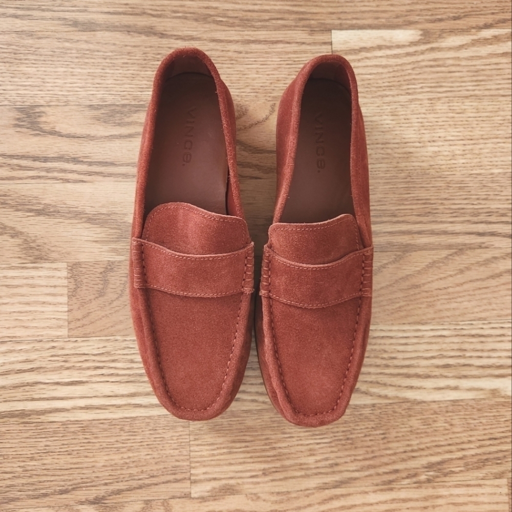 NWOT Vince Men's Daly Loafer in Sunset Orange, Size 8/Women's Size 10